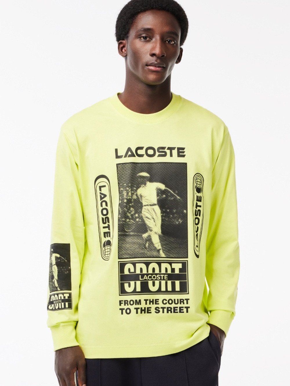 Lacoste Men's Loose Fit René Lacoste Print T-Shirt